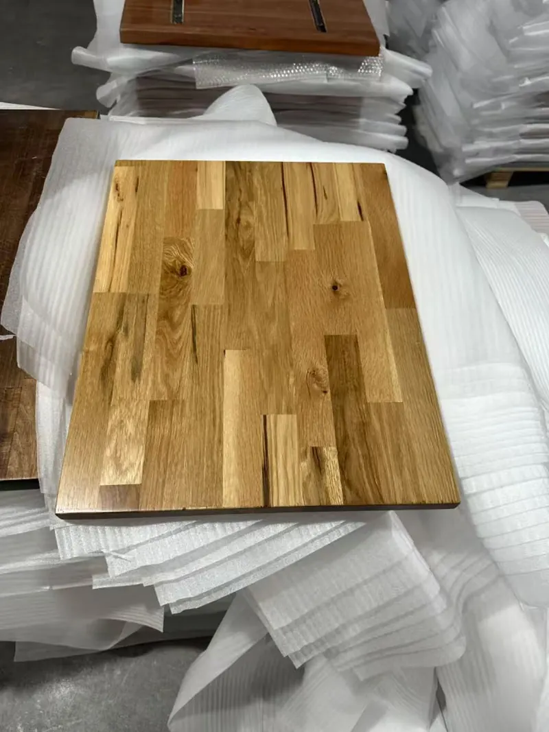 Oak edge grain butcher block countertop product panel